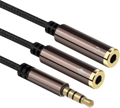 Immagine prodotto di Adattatore audio da 35 mm, splitter per cuffie e microfono per laptop e smartphone, nero