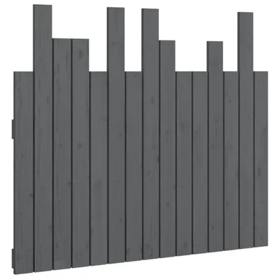 Produktbild von vidaXL Wand-Kopfteil Grau 95,5x3x80 cm Massivholz Kiefer