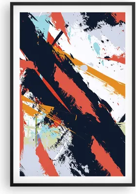 Produktbild von Gerahmtes Poster - Schwarzer Rahmen - Abstraktion Graffiti Modern - 61x91,5 cm - Wand Bild - Wanddeko - Wandbilder - Wandposter - Bilderrahmen - Bilder - Kunstdruck - Wandbild - P2BPA61x91-4257