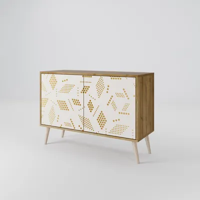 Immagine prodotto di Cassettiera Spacerebels a 2 ante - credenza cassettiera - credenza alta - mobile guardaroba - soggiorno camera da letto - 57,5×111×42 (HxLxP)