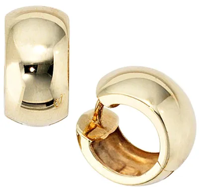 Produktbild von Paar Creolen Creole Ohrringe 13.7mm 333 Gold Gelbgold Klappmechanik Damen