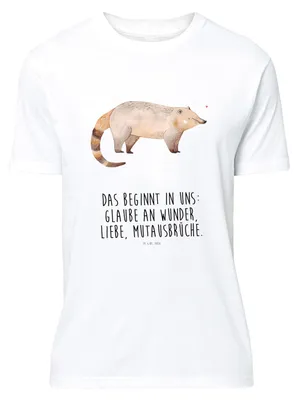 Produktbild von Mr. & Mrs. Panda Shirt Nasenbaer - Weiß - Geschenk, Lustige Sprüche, Bär, Nasenbären, T-Shirt, Rüsselbär, oberteil, Nasenbär, Statement-Shirt, Tshirt, S