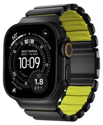 Productafbeelding van Nomad Stratos Band voor de Apple Watch | 44/45/46/49 mm - Volt / Black Titanium
