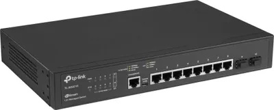 Produktbild von TP-Link JetStream TL-SG3210 V3.6 - Switch - L2+ - managed - 8 x 10/100/1000 + 2 x Gigabit SFP - an Rack montierbar