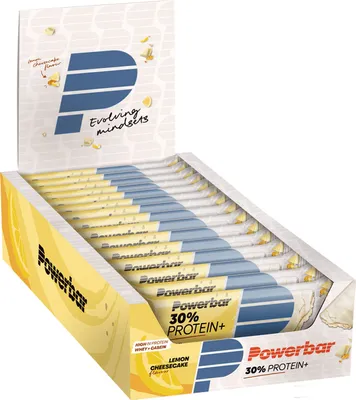 Produktbild von PowerBar Protein Plus 30%, 55 g, Kasein-Protein, Sojaprotein, Molkenprotein, 188 kcal, 341 kcal, 790 kJ, 1436 kJ