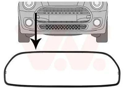 Produktbild von VAN WEZEL 0529517 Rahmen Kühlergrill Kühlergitter für MINI Schrägheck (F56) Schwarz