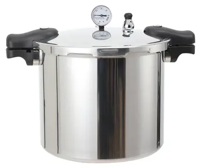 Produktbild von Schnellkochtopf - 22 l Fassungsvermögen - 90 kPa - Druckanzeige - Sicherheitsventil - Aluminiumlegierung - Explosionssicher