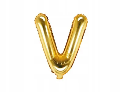 Zdjęcie produktu dla Balon foliowy Litera V 35cm, Złota