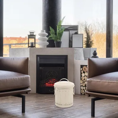 Produktbild von Ascheimer mit Deckel - Kohleimer aus verzinktem Eisen für Kamin und Grill - Aschebehälter für Innenhof und Garten