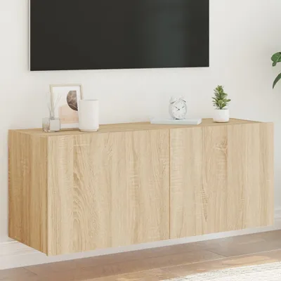 Productafbeelding van Maison Exclusive - TV-meubel met LED-verlichting, Sonoma-eikenhout, 100x35x41 cm