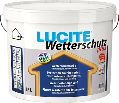 Produktbild von Lucite Wetterschutz plus 1 Liter weiß 1000T