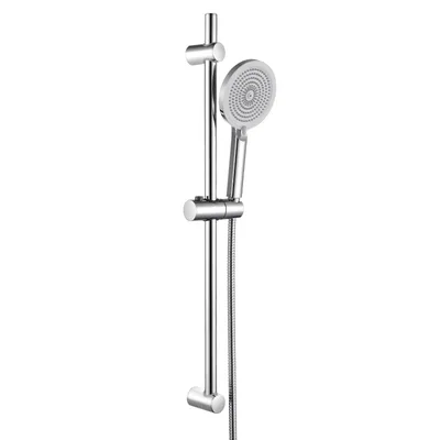 Produktbild von Auralum Duschstange mit Handbrause, Duschset mit Edelstahl-Duschstange 70cm, Duschkopf (4 Strahlarten), 150cm PVC-Duschschlauch & Halterung,Chrom