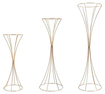Produktbild von Blumenvasenständer, höhenverstellbar, langlebige Eisenkonstruktion, Gold