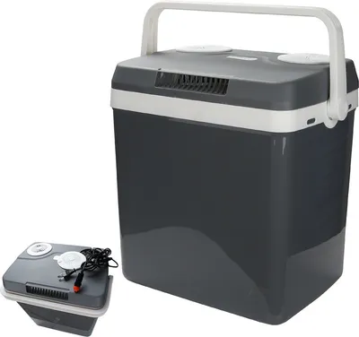 Image de SWANEW Glacière électrique 32L Glacière de voiture peut refroidir & réchauffer, mini-réfrigérateur 12 V et 230 V mode ECO, avec poignée, pour voiture, intérieur, camping, pique-nique