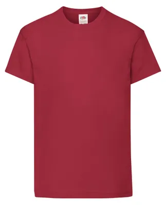 Produktbild von Fruit of the Loom Kids Original T-Shirt Farbe: dunkelrot Größe: 128