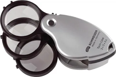Produktbild von Schweizer Einschlaglupe Tech-Line Vergrößerung 9x 3 Einzellinsen Linsen-Durchmesser 38mm - 53350