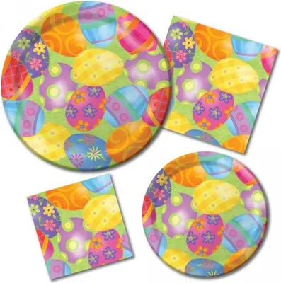 Produktbild von 18 Servietten bunte Ostereier