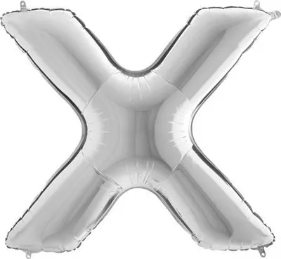 Obrázek produktu pro Balón foliový - písmeno X - stříbrný - 102 cm