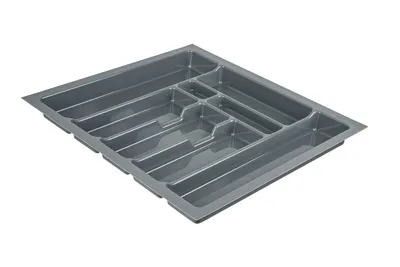 Produktbild von BigDean Universal Besteckeinsatz für Schubladen - Zuschneidbar - Schubladeneinsatz aus Kunststoff, Besteckkasten -  Europe