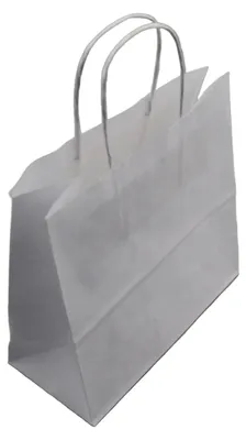 Produktbild von Papiertragetaschen Weiß 22x10x31cm (50 Stück) [PAMW2231]