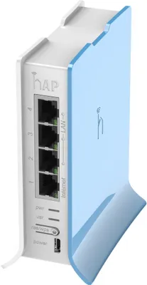 Image de MikroTik RouterBOARD RB941-2nD-TC, hAP-Lite, 650MHz CPU, 32MB RAM, 4xLAN, 2.4GHz 802b/g/n, ROS L4, boîtier, PSU