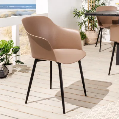 Produktbild von riess-ambiente Nachhaltiger Design Stuhl UPCYCLING ME braun 70% Kaffeefaser Indoor Outdoor