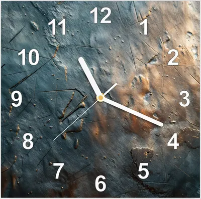 Produktbild von Wanduhr aus Glas mit Motiv Metallische Oberfläche- 30 x 30 cm - inkl. Aufhängesystem