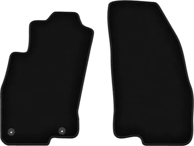 Image de Wielganizator Tapis avant de sol velours sur-mesure pour Fiat Punto EVO (1998-2012, hatchback) noir, jeu 2 pièces, fixations