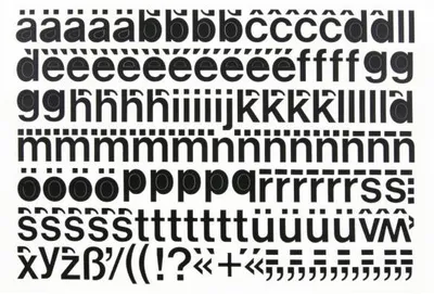 Produktbild von Aufkleber Kleinbuchstaben schwarz, Folie, 50 mm, 1 Bogen