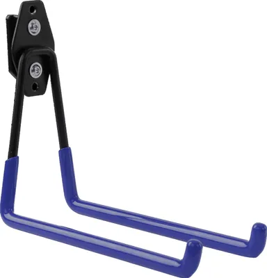 Produktbild von Werkzeughaken von BOTLE für Qbrick Koffer-System für Elektrowerkzeuge, Geradeförmig 19cm, stabil mit PVC-Ummantelung, für Garage, Schuppen, Haken für Leitern und Schaufeln, Doppelhaken, Tragkraft bis 25 kg, Blau