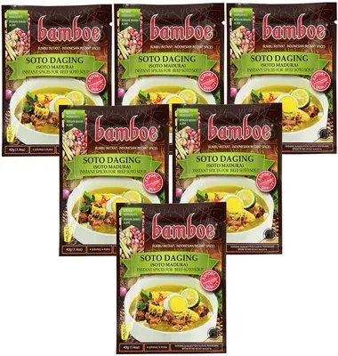 Produktbild von [ 6x 40g ] Bamboe Gewürzmischung SOTO DAGING für Rindfleisch-Gemüsesuppe
