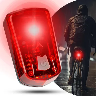 Productafbeelding van Fietsachterlicht met remindicator, USB-batterijwerking en 5-7 uur lichtduur, led-fietslicht en oplaadbaar