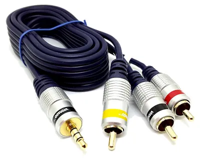 Produktbild von Vitalco JKD80 Cinch Kabel 3x RCA auf 3.5mm Klinke 4-polig 1.5m