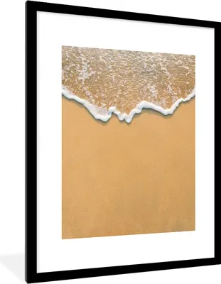 Produktbild von MuchoWow® Gerahmtes Poster Strand - Sommer - Meer 60x80 cm - Poster mit Schwarzem Bilderrahmen Wandposter Rahmen Foto Bilder - Wohnzimmer - Dekorationen - Prämie