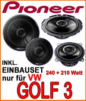 Produktbild von Lautsprecher - Lautsprecherset Pioneer - Front für VW Golf 3 - justSOUND
