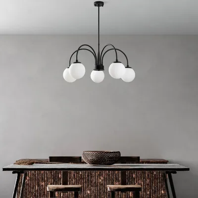 Produktbild von Opviq, Sferýs - 13935, Kronleuchter, Schwarz, METALLKÖRPER, 70 x 70 x 60 - 80 cm