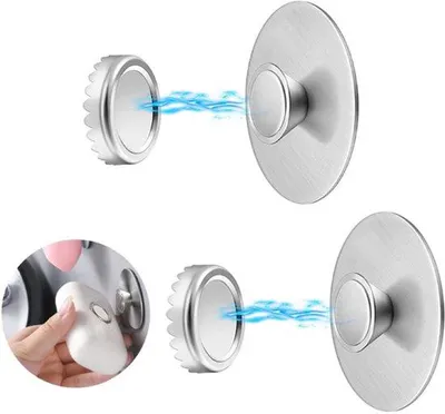 Image de Porte-savon magnétique - Lot de 2 - Support à savon sans perçage - adhésif - en acier inoxydable - fixation murale - pour lavabo, douche, baignoire - argenté