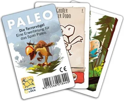 Produktbild von Hans im Glück Familienspiel Strategiespiel Paleo Erweiterung Die Terrorvögel HIGD1017