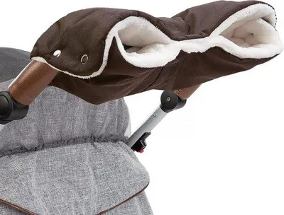 Produktbild von Unyqoos® Kinderwagen-Handwärmer – wasserdichte, winddichte Universal-Handschuhe mit flauschigem Fleecefutter für Buggy, Kinderwagen & Fahrradanhänger