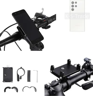 Produktbild von K-S-Trade Handyhalterung für das Fahrrad kompatibel mit Samsung Galaxy S23 Ultra Halter Lenkstange Fahrradhalterung Motorrad Bike Mount Befestigung