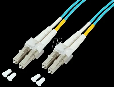 Produktbild von ROLINE LWL Kabel 50/125µm OM3 LC/LC 2m InfiniBand/Glasfaserkabel Grün