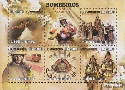 Produktbild von Briefmarken Sao Tome e Principe 2010 Mi 4430-4434 Kleinbogen (kompl.Ausg.) postfrisch Feuerwehrwesen