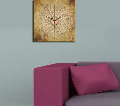 Productafbeelding van Opviq, Msk- HMA3180, Bunt, Wandklokken, 40 x 40 cm, 100% MDF (dikte: 5 mm)