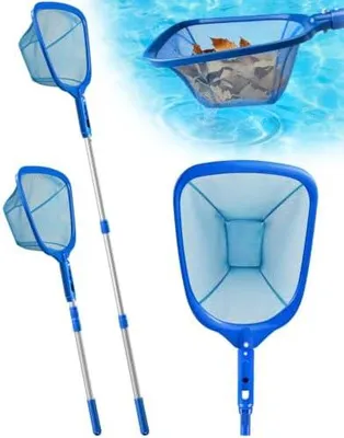 Produktbild von BONE Pool Kescher Feinmaschig Poolkescher 150 cm Poolnetz mit Teleskopstange Fein Netz für Pool, Schwimmbad, Teich, Aufstellpool, Planschbecken, Algen, Aufblasbarer Pool