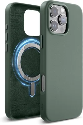 Produktbild von Elago MagSafe Lederhülle für iPhone 16 Pro Max Mitternachtsgrün