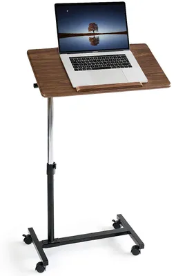 Obrázok produktu pre Prenosný stolík na notebook s kolieskami – nastaviteľná výška 71-96 cm