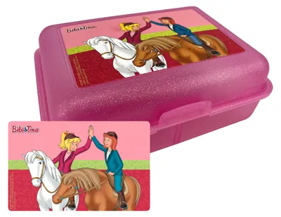 Produktbild von Bibi & Tina Brotdose - BFF Pferde Lunchbox Butterbrotdose mit Trennwand Pink