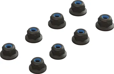Produktbild von Arrma Flanged Lock Nut M3 Black (4)