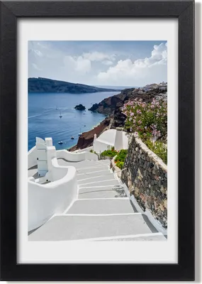 Produktbild von Bild 20x30 MDF-Rahmen, Wandkunst Santorini Griechenland