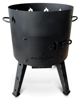 Produktbild von Feuerofen Utschak Ø 44 cm 16L Usbekisch Казан Учак Учаг Uchag uzbekisch Ofen Wok Guseisen